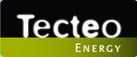 Logo de Tecteo Energy sur fond noir et vert avec texte blanc.